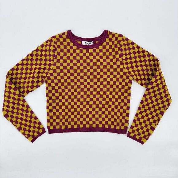 Daydreamer Fig Check Fitted Pullover Sweater New XS‎ - Picture 5 of 11